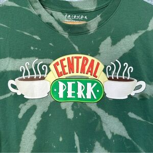 Friends Central Perk Long Sleeve Bleach Dyed Graphic Tee